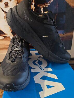 Hoka One One Transport Men's US Size 13 D Triple Black Running Shoes 1123153 NEW